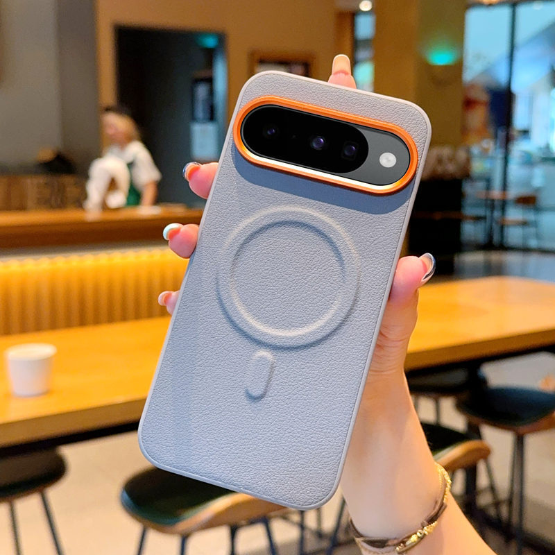 适用华为pixel9手机壳google pixel9proxl简约纯色素皮piexl9pro全包xl软边后壳9a超薄phone防摔皮质case磁吸