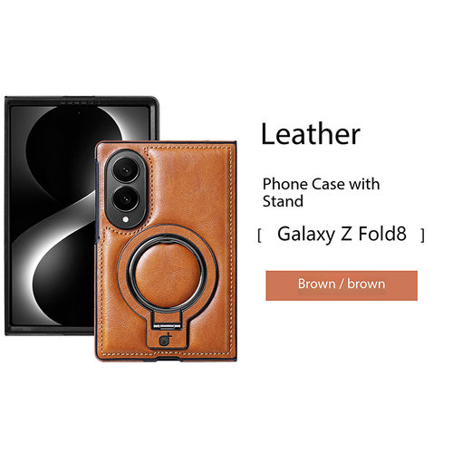 适用三星fold8手机壳galaxyzfold8商务皮革z8阔折叠屏fold8wide全包边框保护zfod磁吸foid指环支架fode八case