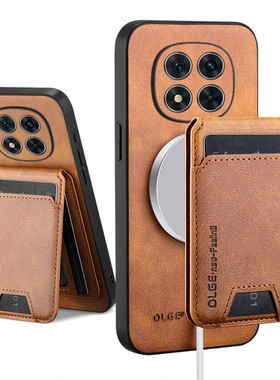 适用红米note15手机壳redminote15pro十商务皮革小米n0te15r全包边后壳red米nore磁吸卡包por+加插卡槽门禁卡