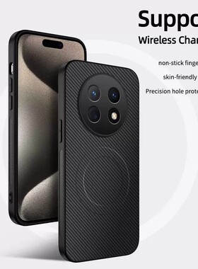 适用华为畅享60x手机壳novay91商务碳纤维纹nova y91全包镜头保护套畅想6ox超薄硅胶stg一al00磁吸lx1男款x60