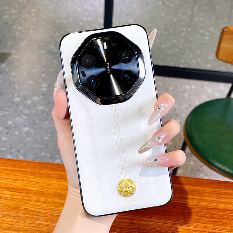 适用华为mate80rs手机壳meta80非凡大师高级感素皮m8ors黄财神mete全包镜头后壳mato美特80sr简约皮质met新款