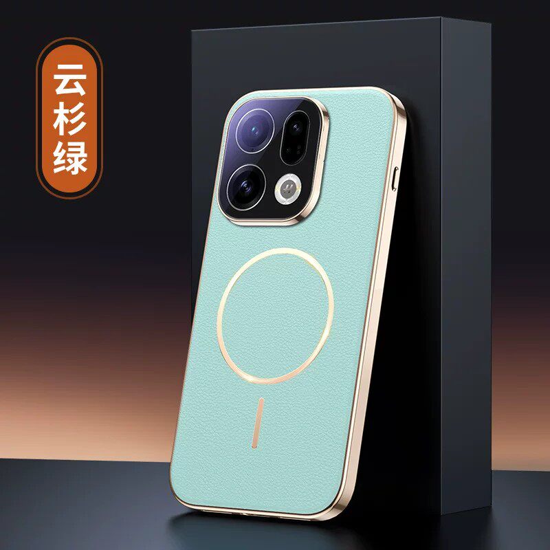 适用oppofindx9spro手机壳findx9ultra时尚轻奢素皮oppofind9全包镜头膜后壳x9pro电镀fidx皮纹uitra磁吸spor