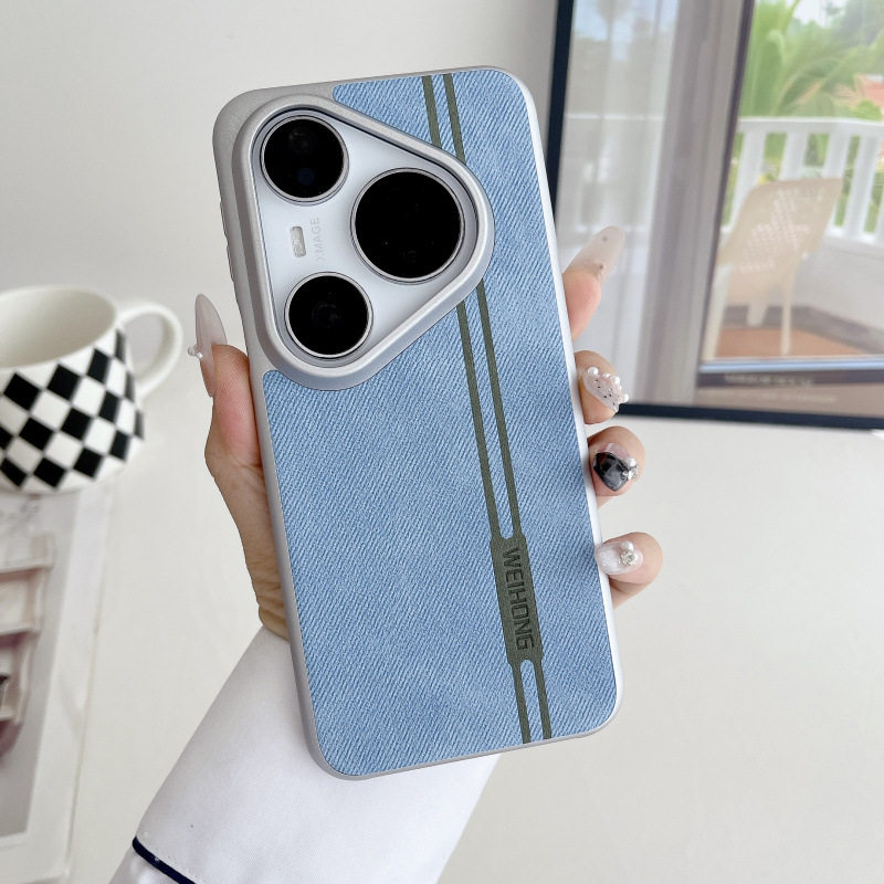 适用华为pura80手机壳pure80pro十电镀拼接布纹p70素皮por+超薄保护壳para时尚puta80ultra皮质uitra磁吸pu加