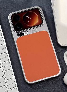 适用小米17pro手机壳xiaomi17promax时尚简约素皮mi17全包边xm保护壳m17p电镀max皮革pm防摔polo男5g女promac