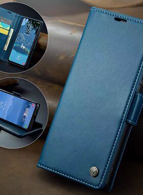 适用苹果17promax手机壳iphone17商务皮质ip17pro左右翻盖式皮套max双面带盖pormax磁吸扣peo插卡套pomax皮夹