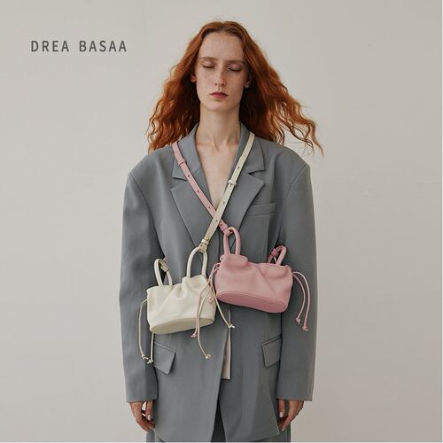 DREA BASAA半山流线包Flow系列小号女包单肩斜挎包简约真皮水桶包