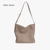 DREA BASAA半山花瓣流浪包大号小众单肩包大容量通勤包真皮斜跨包