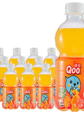 可口可乐美汁源酷儿橙汁果汁300ml*8瓶3瓶果粒橙迷你小瓶装饮料