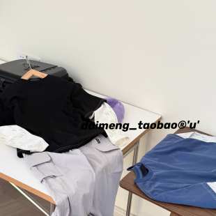 男女童中大童两色圆领拼接假两件百搭长袖 春款 T恤 170码 定制130