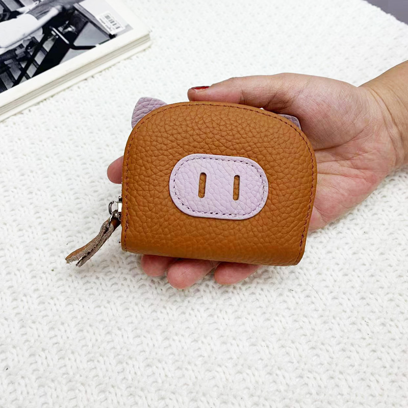 头层牛皮小巧卡片证件包拉链零钱包软2025新款真皮多卡位卡包女式