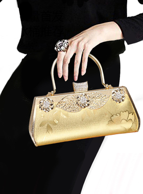 宴会晚宴礼服包ktv公主包DJ小姐妹模特包高档带钻白色名媛交际包