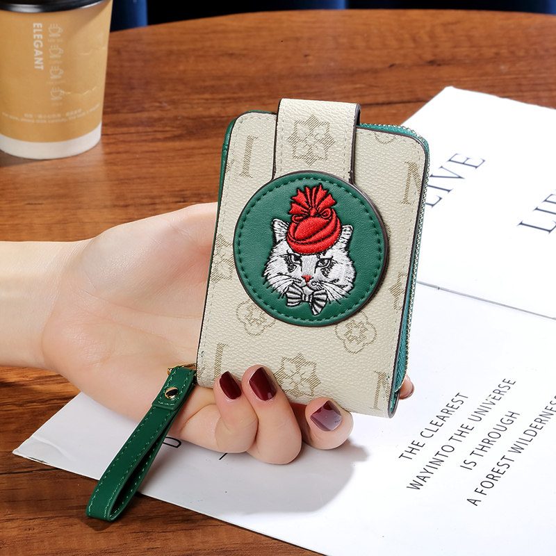 小巧多卡位卡片包放驾驶证2026时尚韩版证件卡包二合一拉链零钱包