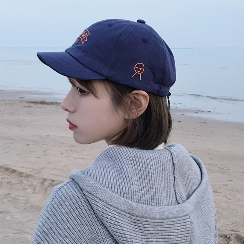 全封闭短檐帽软顶复古美式短沿帽