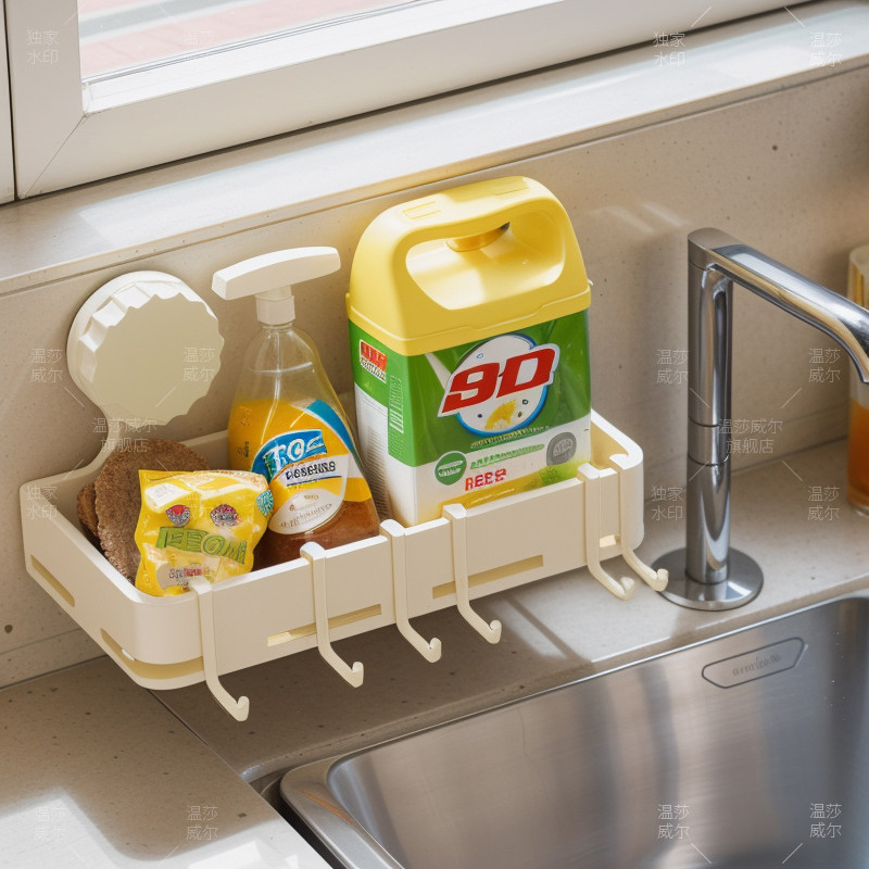 温莎威尔厨房强力吸盘海绵沥水架