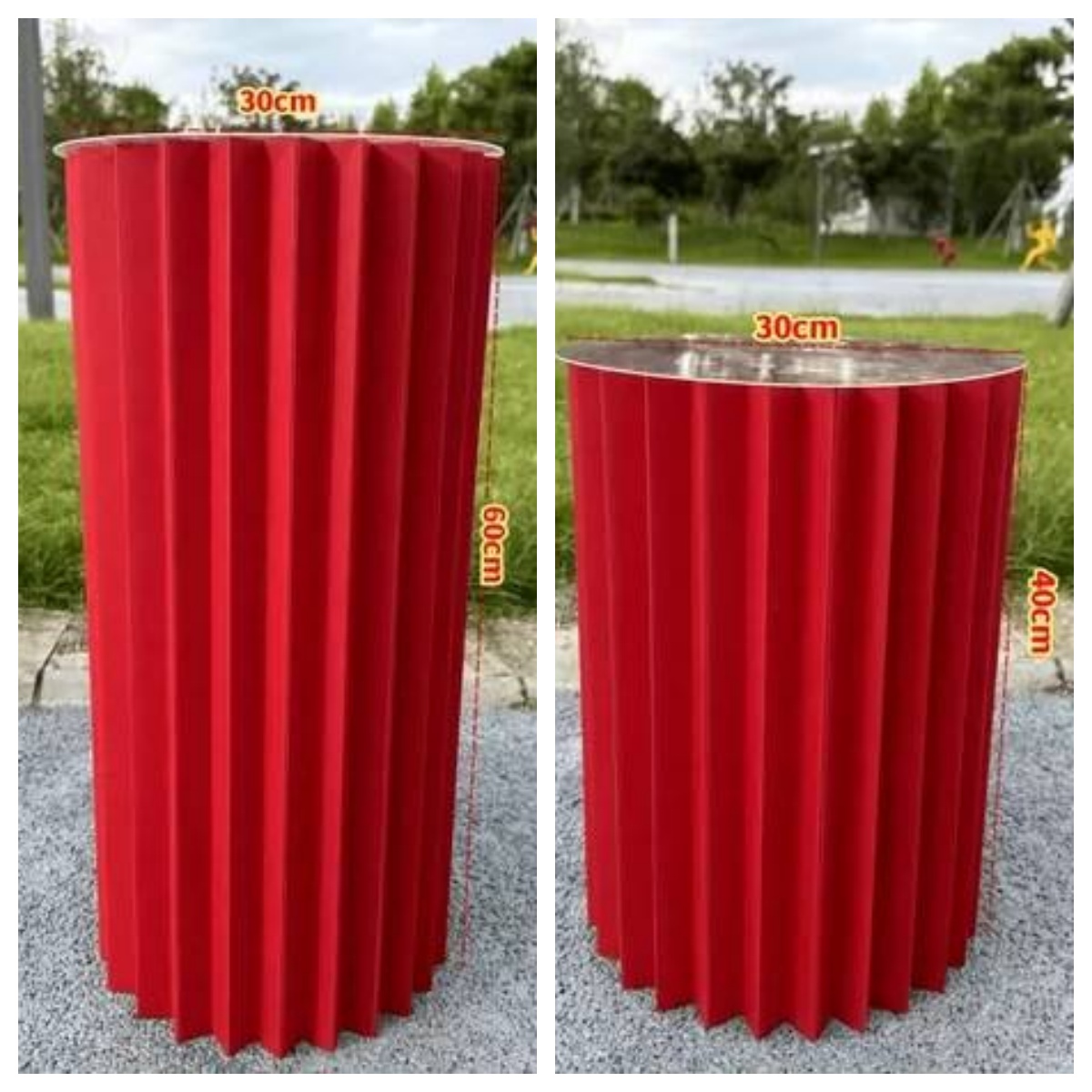 新款婚庆折甜品台折叠罗马柱路引便携柱子圆形立柱摆件生日装饰台