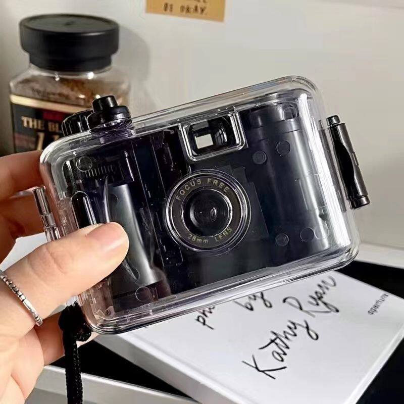 바보 필름 카메라 기능 학생 저렴한 복고풍 휴대용 소형 휴대용 기계식 카메라 충전 없음