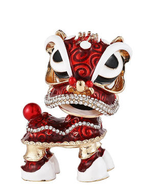 严选中国风国潮醒狮摆件DIY公仔