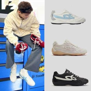 白敬亭goodbai真皮流浪德训鞋复古做旧脏脏鞋男女休闲运动阿甘鞋