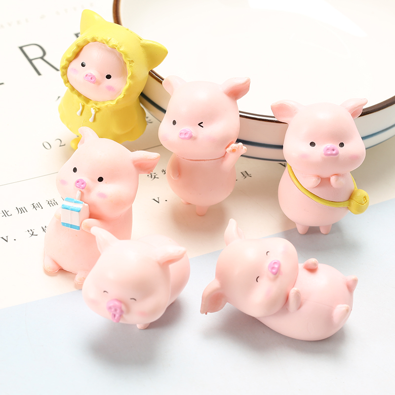 可爱呆萌小猪书包雨衣diy手机壳