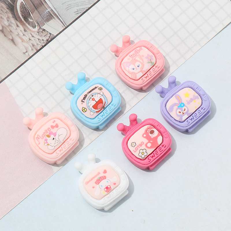 立体卡通电视奶油胶滴胶diy树脂