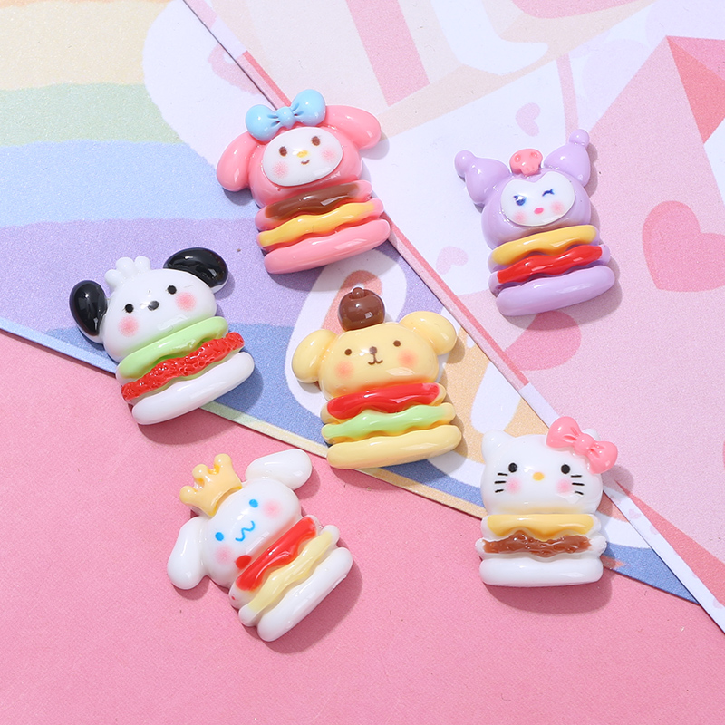 俏妮妮树脂配件汉堡食玩