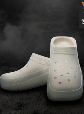 卡骆驰Crocs Classic Blunt Toe 简约风休闲增高沙滩拖鞋209562