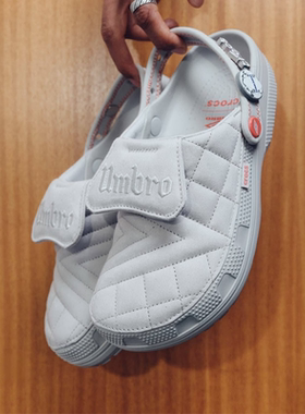 卡骆驰Crocs x Umbro联名款休闲沙滩懒人洞洞鞋拖鞋 213398-1FT