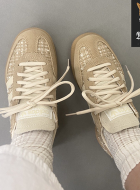 阿迪达斯Adidas HANDBALL SPEZIAL小香风男女T头休闲板鞋KJ0853