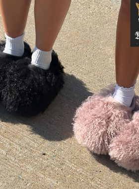 UGG Tazz Fluff Momma 女子保暖毛毛休闲一脚蹬包头棉鞋1179371