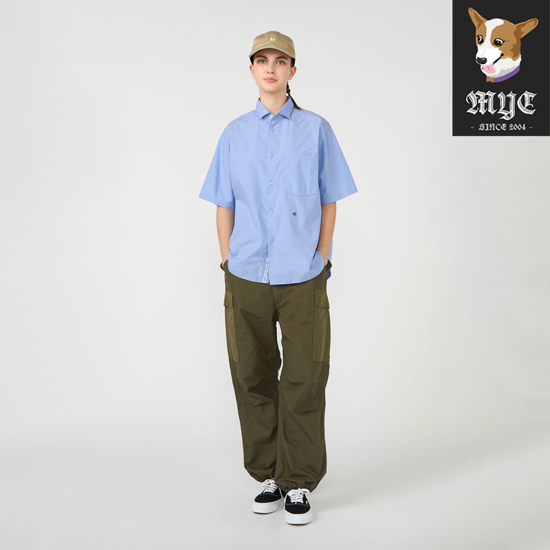 NANAMICA Regular Collar Wind S/S Shirt 纯色宽松短袖衬衫