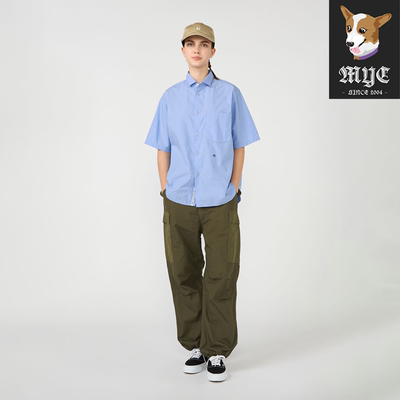 NANAMICA Regular Collar Wind S/S Shirt 纯色宽松短袖衬衫