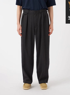 现货 NANAMICA Wool Gabardine Pleat Pants羊毛双褶休闲长裤25AW