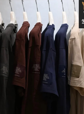 N.HOOLYWOOD T-SHIRT 男子纯色落肩宽松廓形贴标短袖T恤 26SS