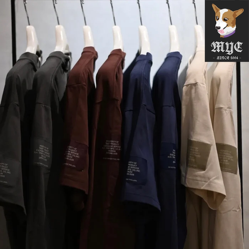 N.HOOLYWOOD T-SHIRT 男子纯色落肩宽松廓形贴标短袖T恤 26SS