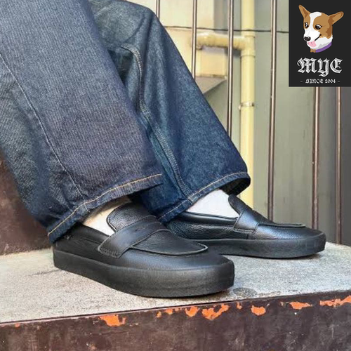 范斯Vans Skate Loafer 黑色复古皮革拼接圆头乐福鞋VN0A5DXU1CI