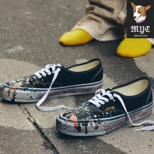 Vans OTW x Gallery Dept. Authentic 44联名泼墨板鞋VN000EEUBLA