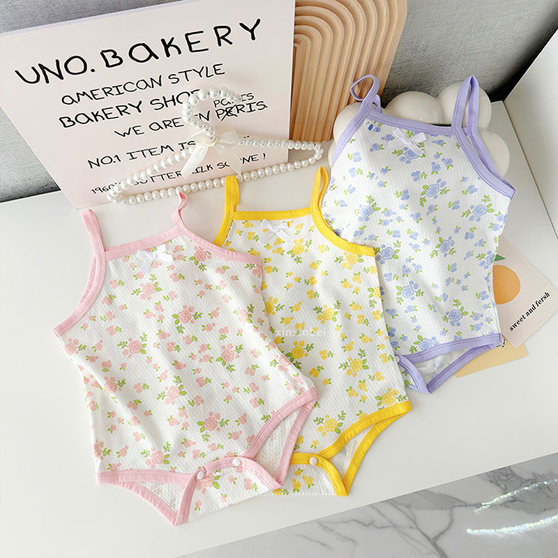 2025新款夏季男女宝宝吊带包屁衣