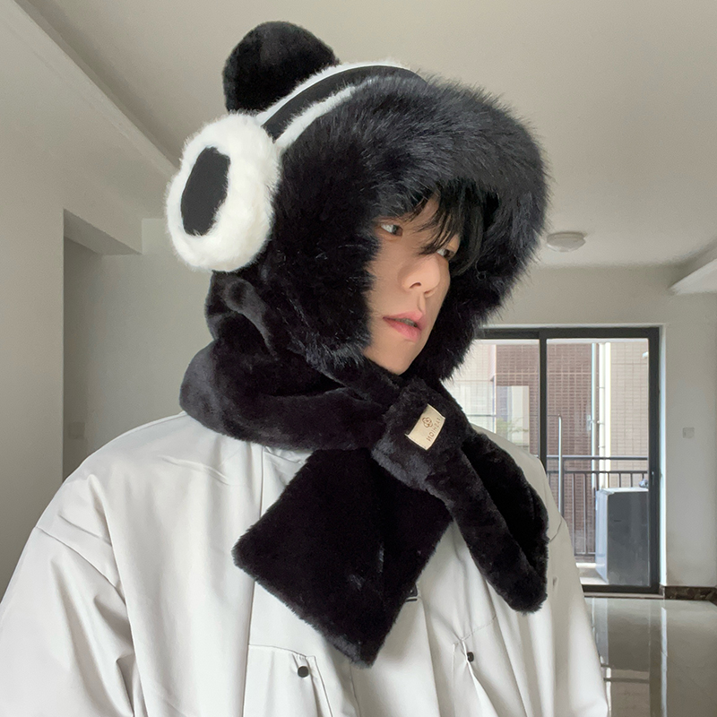 2025新款韩版小熊毛绒帽