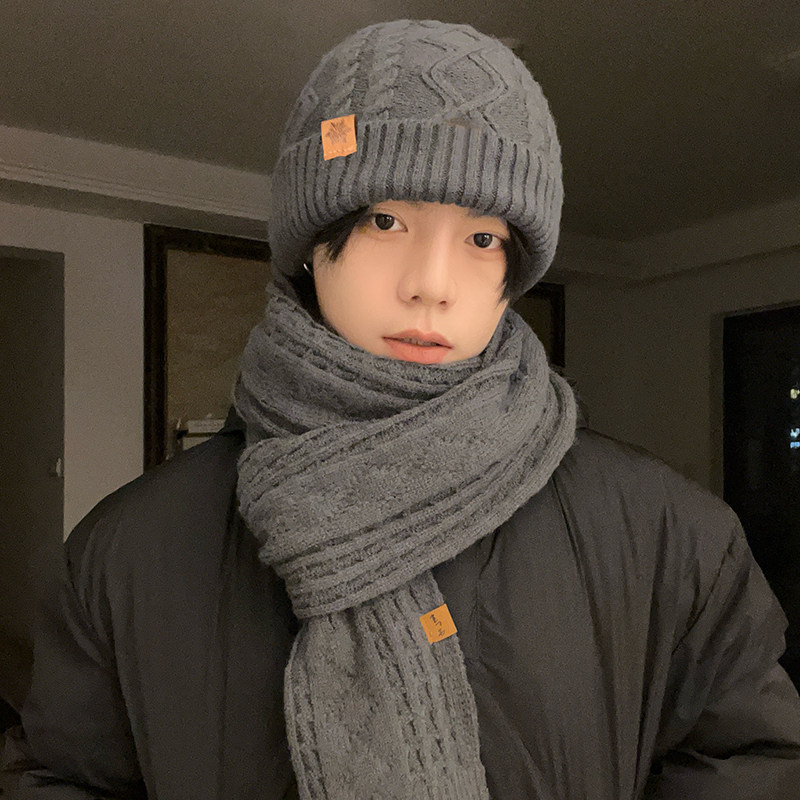 韩版潮针织毛线帽围巾手套套装男秋冬保暖百搭麻花纹帽子围脖出游,服饰配件/皮带/帽子/围巾,帽子,淘宝优惠券,粉丝福利购,淘宝优惠卷
