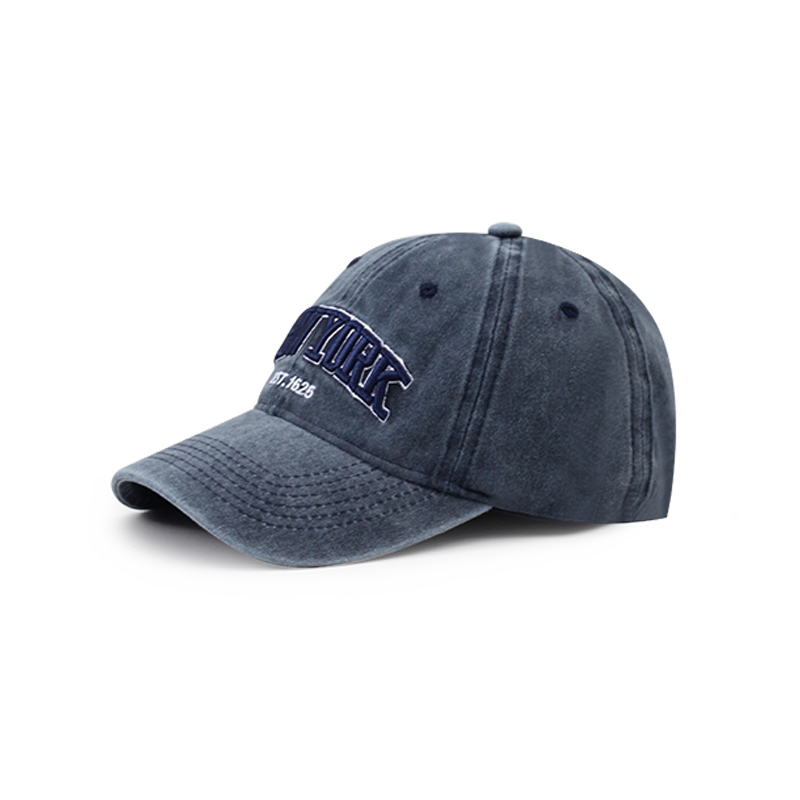 水洗牛仔做旧棒球帽男夏季软顶透气复古百搭黑色烟春秋鸭舌帽子女