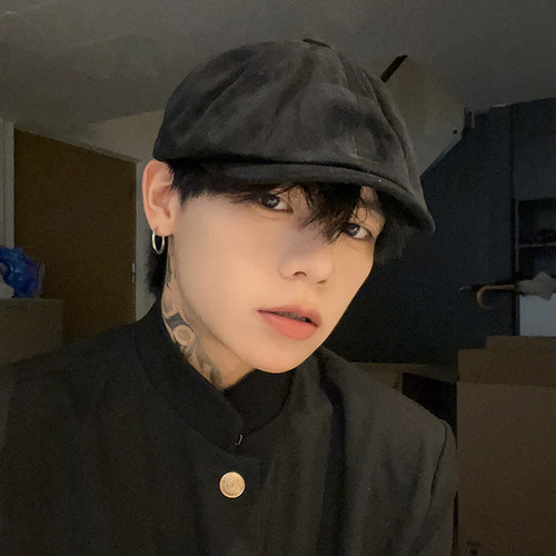 男士贝雷小众设计前进帽韩版百搭