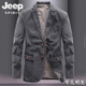 休闲潮流西装 宽松西服薄款 男便西 大码 JEEP吉普牛仔外套男春秋工装