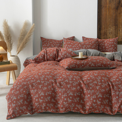 复古色织提花纯棉全棉被套被罩