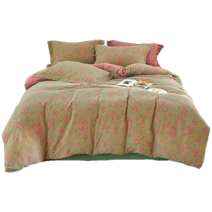 复古纯棉A类双层纱被套单件色织提花双面全棉纱布被罩四件套定制