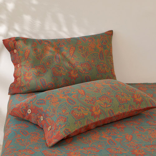 纯棉全棉100棉双层纱枕套一对