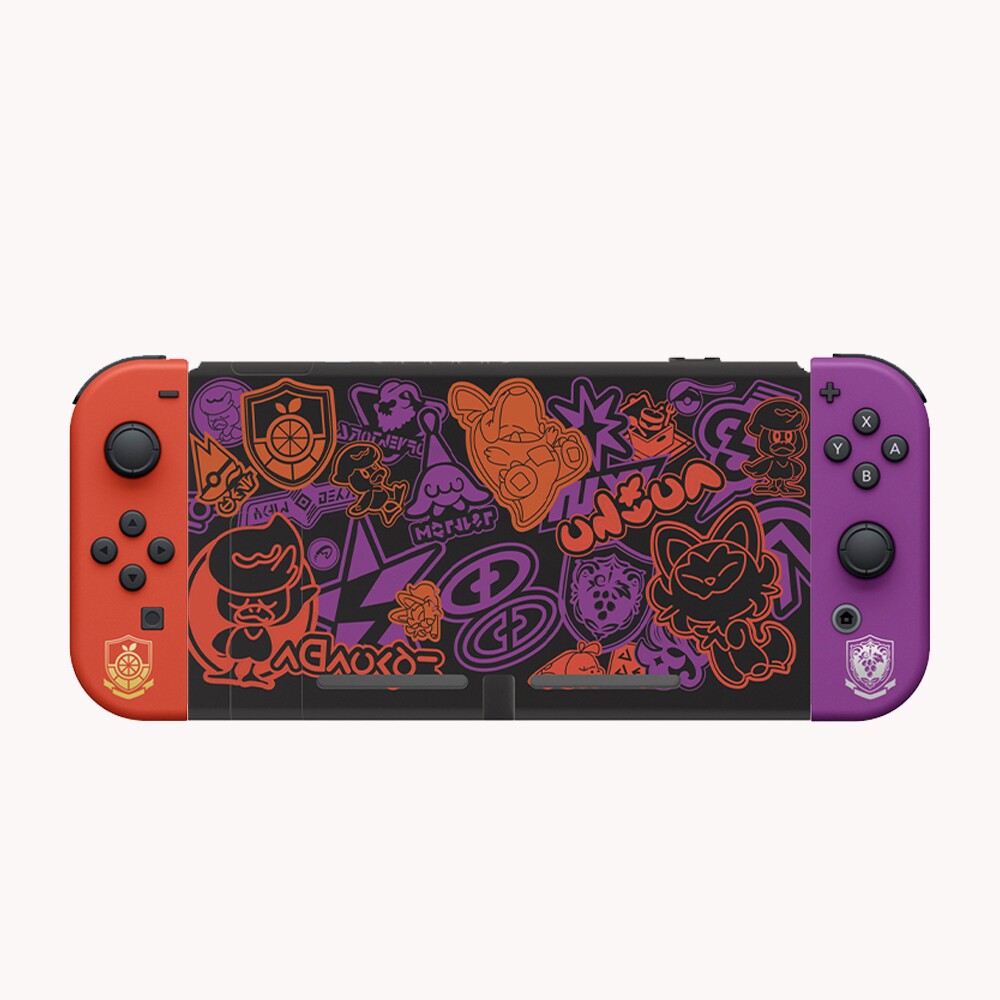 NS宝可梦朱/紫限定左右手柄壳 Oled原装朱紫改装壳JOYCON替换拆机