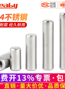 304不锈钢内螺纹圆柱销内牙销钉GB120带孔定位销M4M5M6M8M10M12