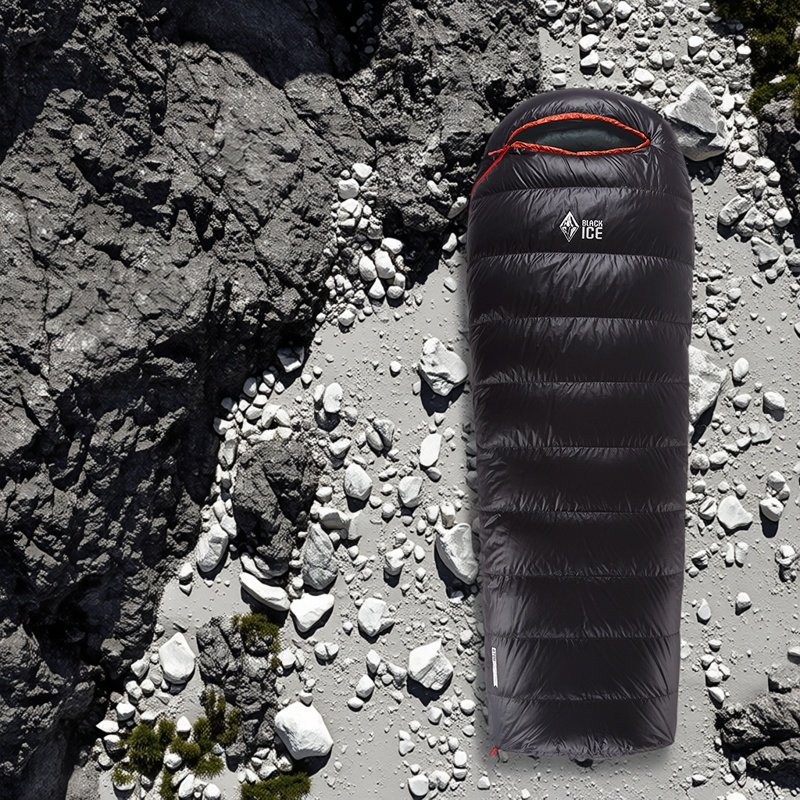黑冰A400鸭绒700羽绒1000g信封睡袋户外露营A1500被子轻量化保暖