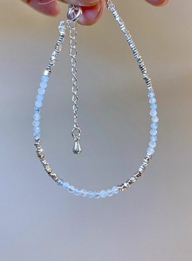 DIY潮极简冷淡风极细碎银子手链女轻奢小众网红同款串珠手串手饰