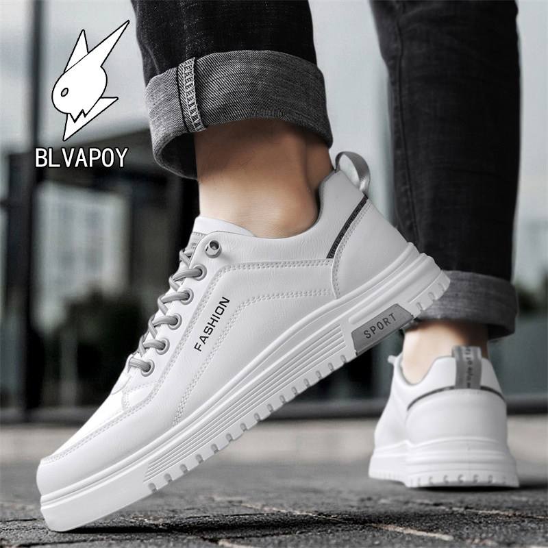 花花公子男鞋2026新款春秋季一脚蹬休闲板鞋韩版皮鞋运动小白鞋男